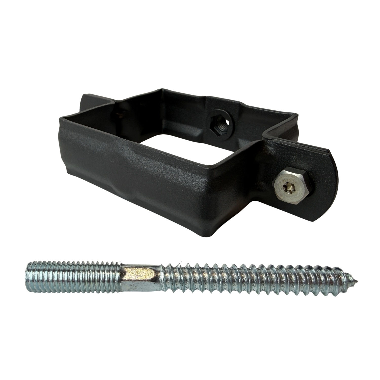 Kallos 80x80 mm vierkante M10 beugel in Ral-9005 fijnstructuur