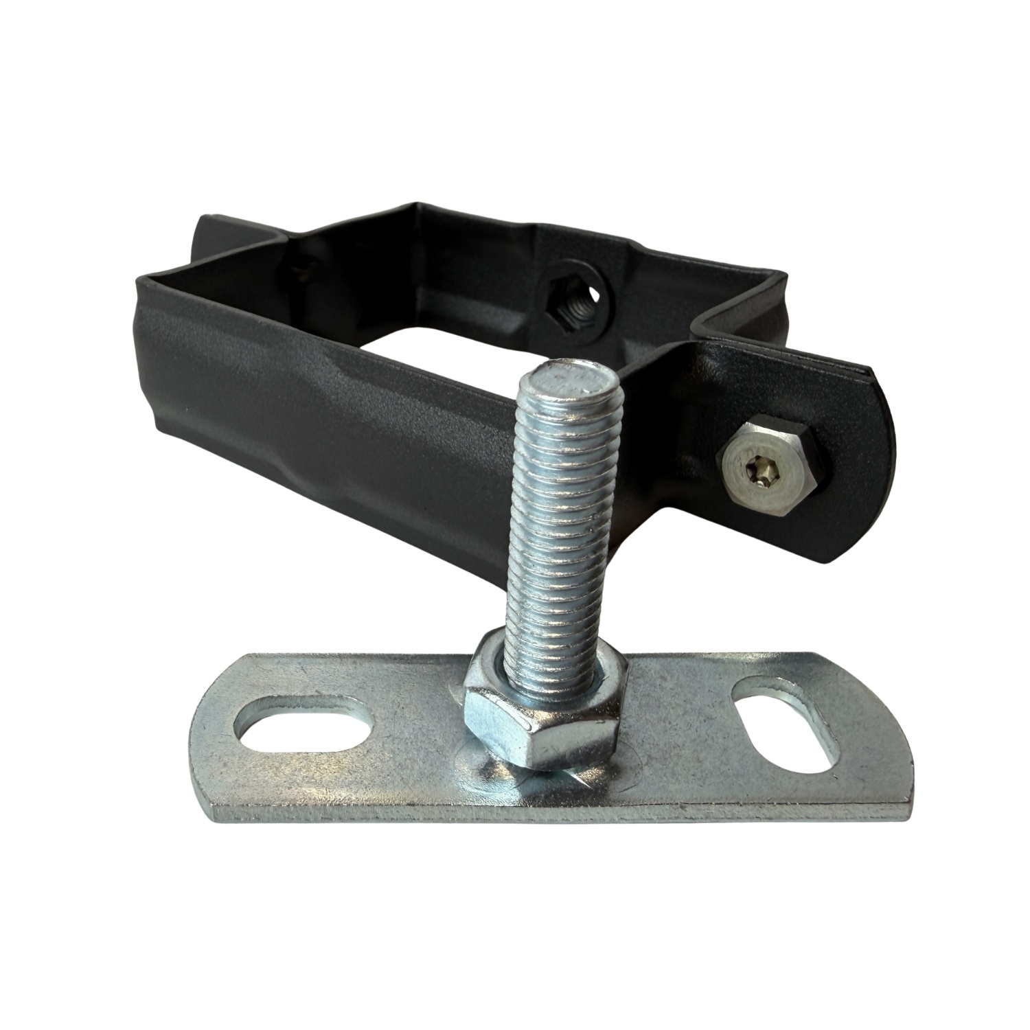 Kallos 80x80 mm vierkante M10 beugel in Ral-9005 fijnstructuur