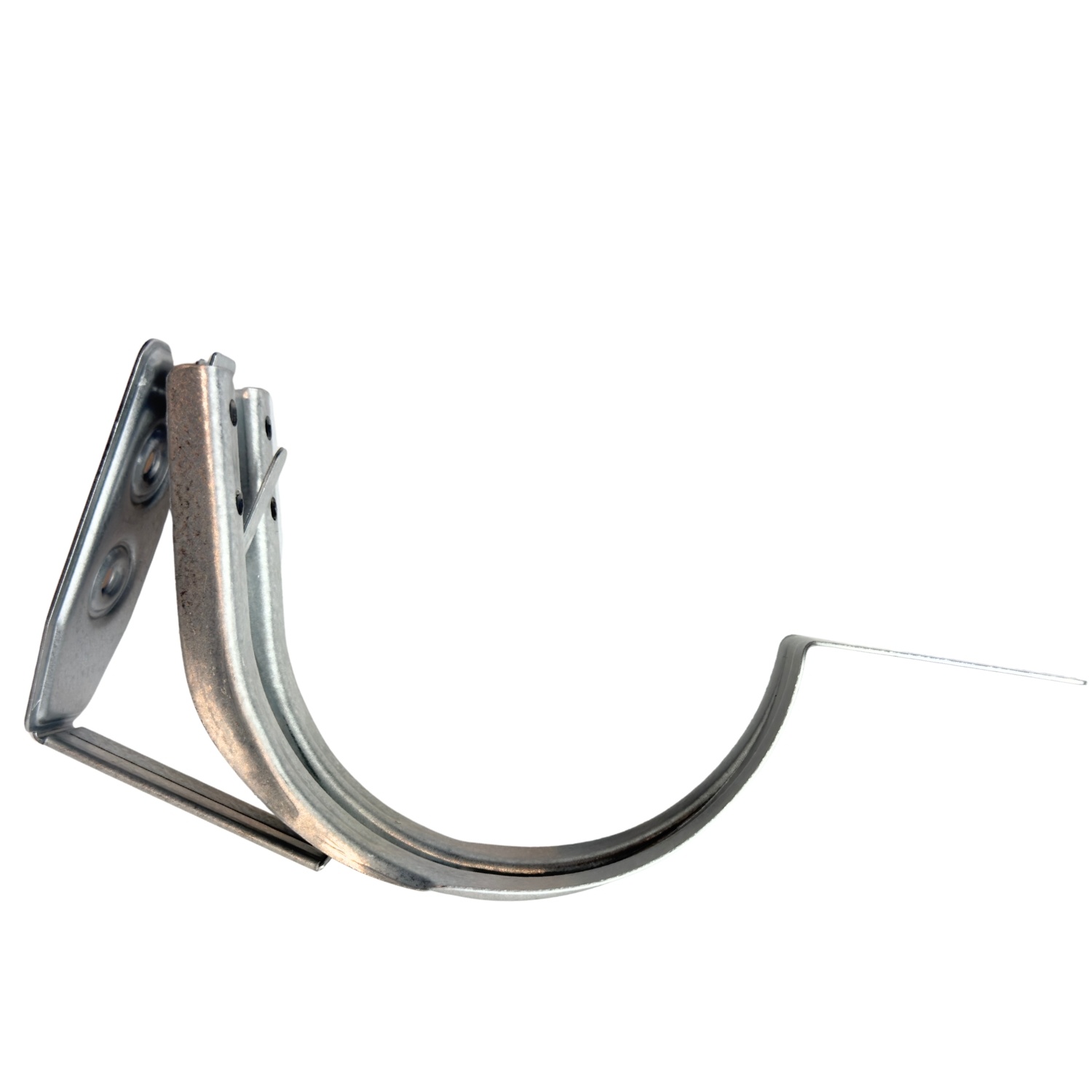 Zinken muurbeugel mastgoot M280 met verstelbare gradenplaat (10° tot 45°) – voor schuin boeideel