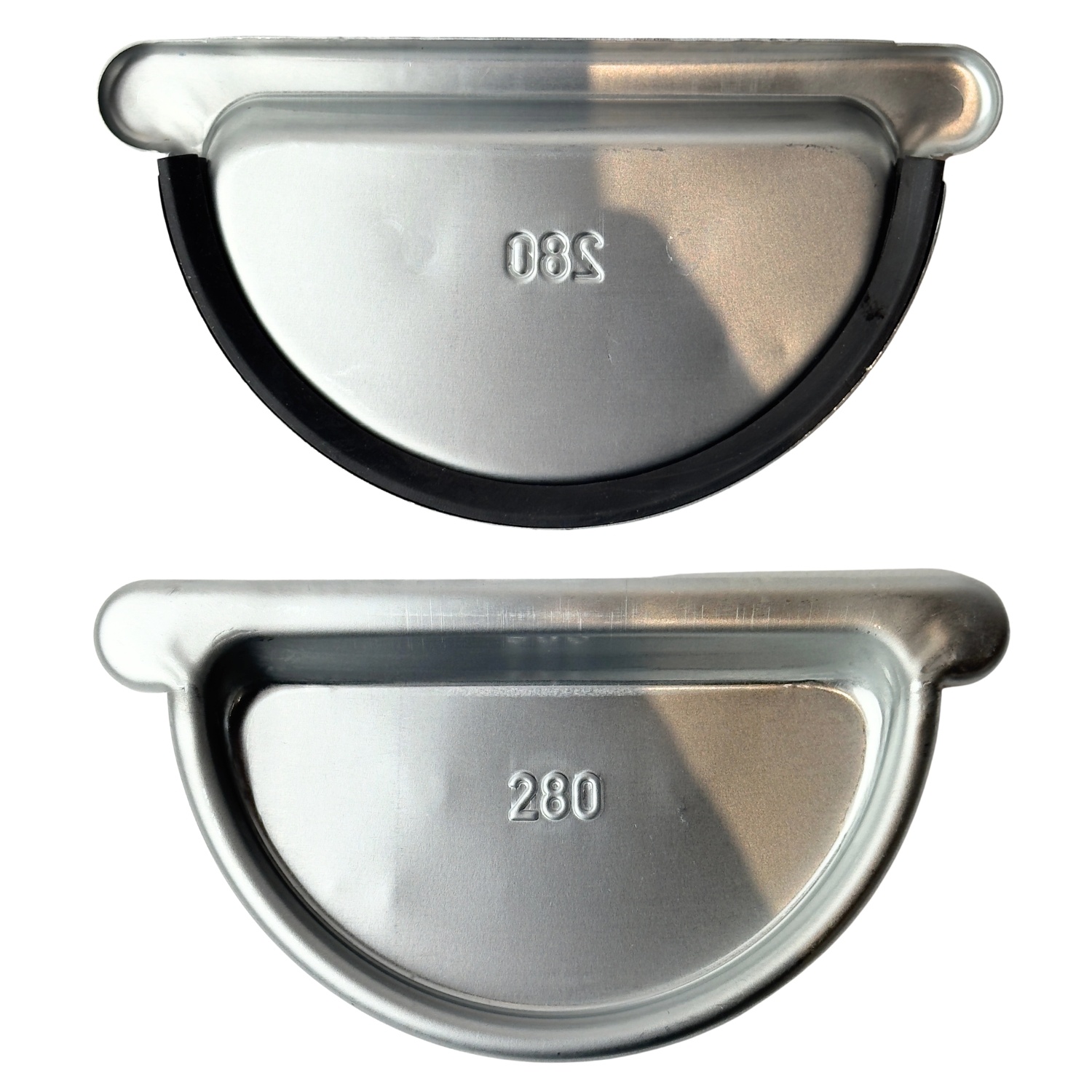 Kopschot vlak links/rechts zink met rubber M280