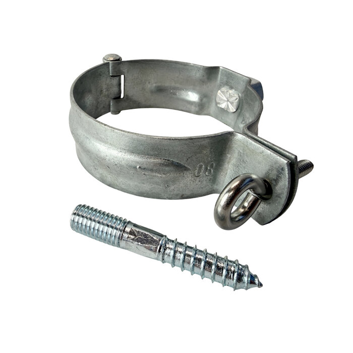 Gegalvaniseerde ondereind beugelset 80 mm M10 - set met montage-opties