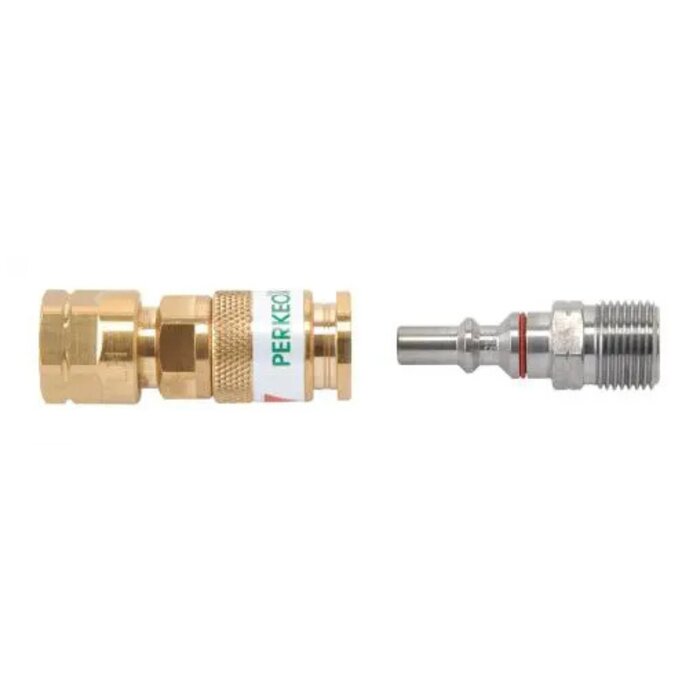 PERKEO snelkoppelingset 3/8 lbi x 3/8 lbu