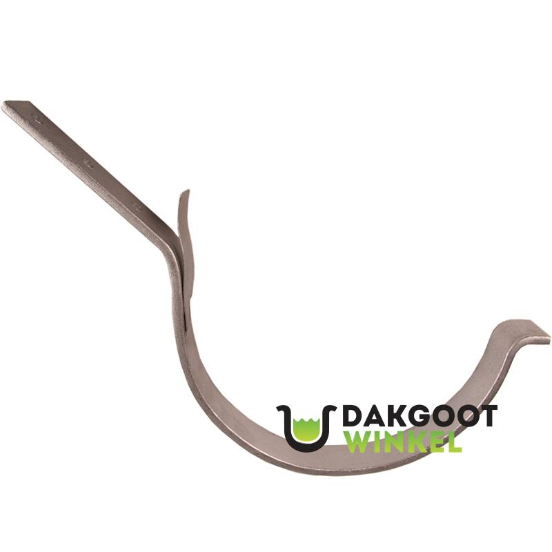 Nedzink 45 graden gootbeugel M44 gegalvaniseerd, lip/klang - 6 mm dik (NedZink)