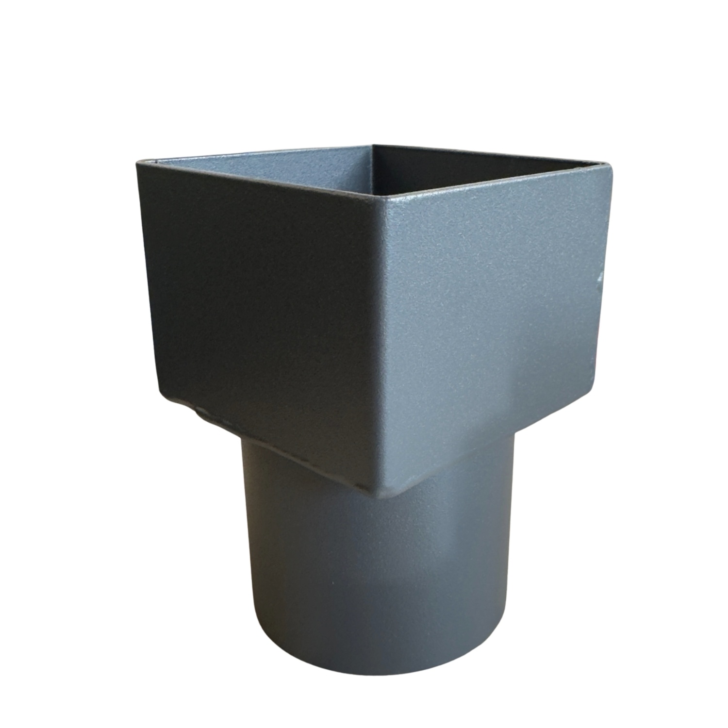 Kallos Verloop alu 80x80 naar rond 80 mm RAL-7021 fijnstructuur