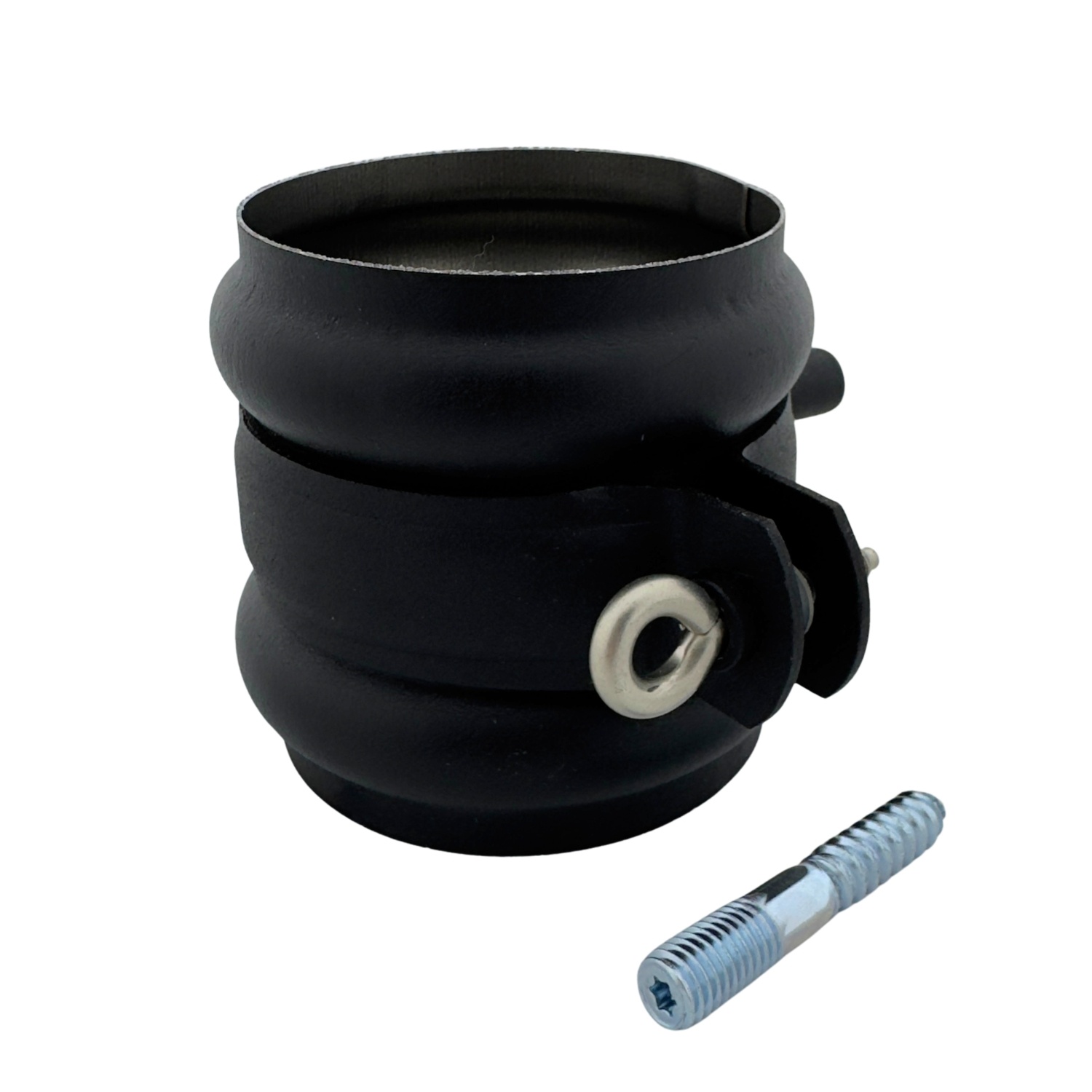 Huismerk Aluminium scharnierbeugelset M10 met wrong 80 mm P.10 zwart - set met montage-opties