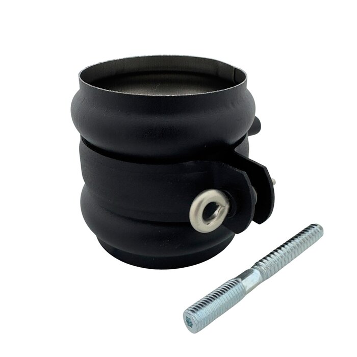 Aluminium scharnierbeugelset M10 met wrong 80 mm P.10 zwart - set met montage-opties