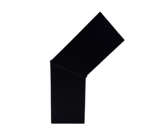 Bocht aluminium vierkant 80x80mm - 40 graden - Ral-9005 fijnstructuur