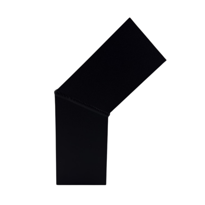Bocht aluminium vierkant 80x80mm - 40 graden - Ral-9005 fijnstructuur