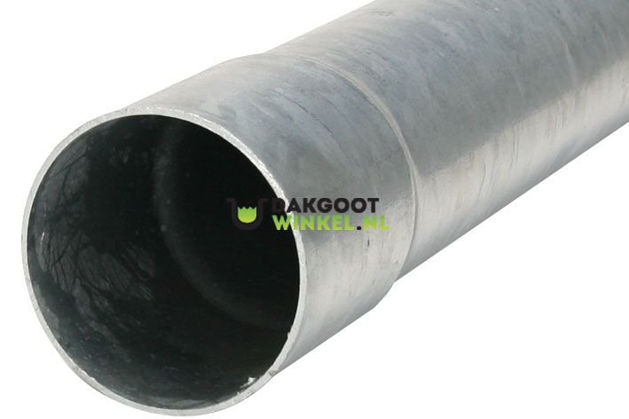 Dakgootwinkel.nl Stalen ondereind (regenpijp) verzinkt 100 mm - 3 meter