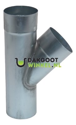 T-stuk zink 100 mm rond 45 graden