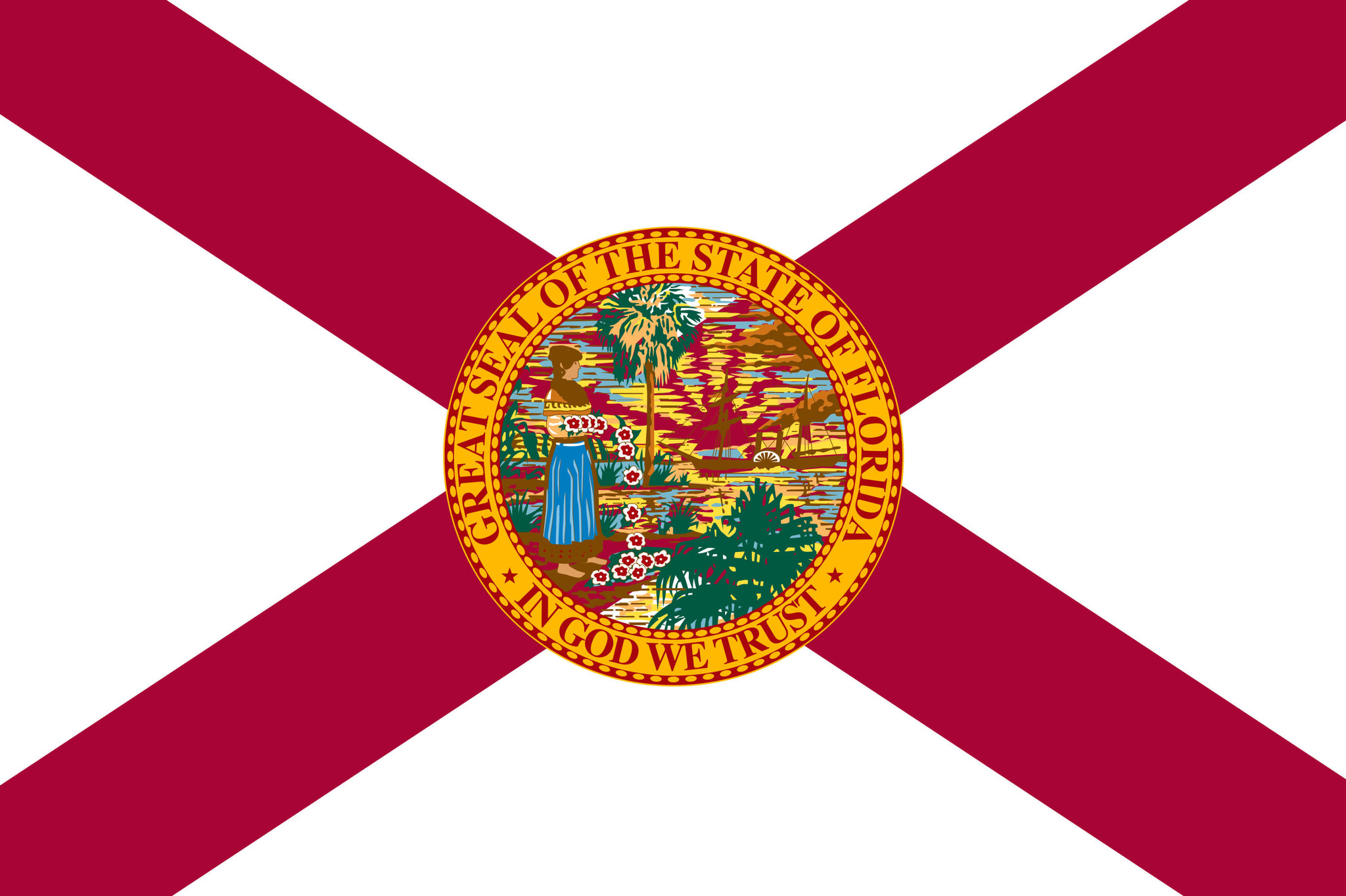 Flagge von Florida Vektor country flags