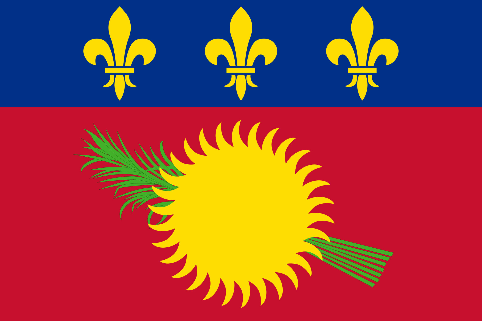 Guadeloupe Flagge Abbildung und Bedeutung Flagge von ...