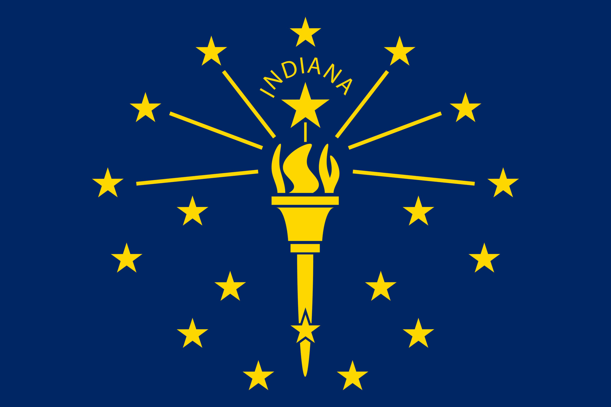 Flagge von Indiana Bild und Bedeutung Indiana-Flagge ...