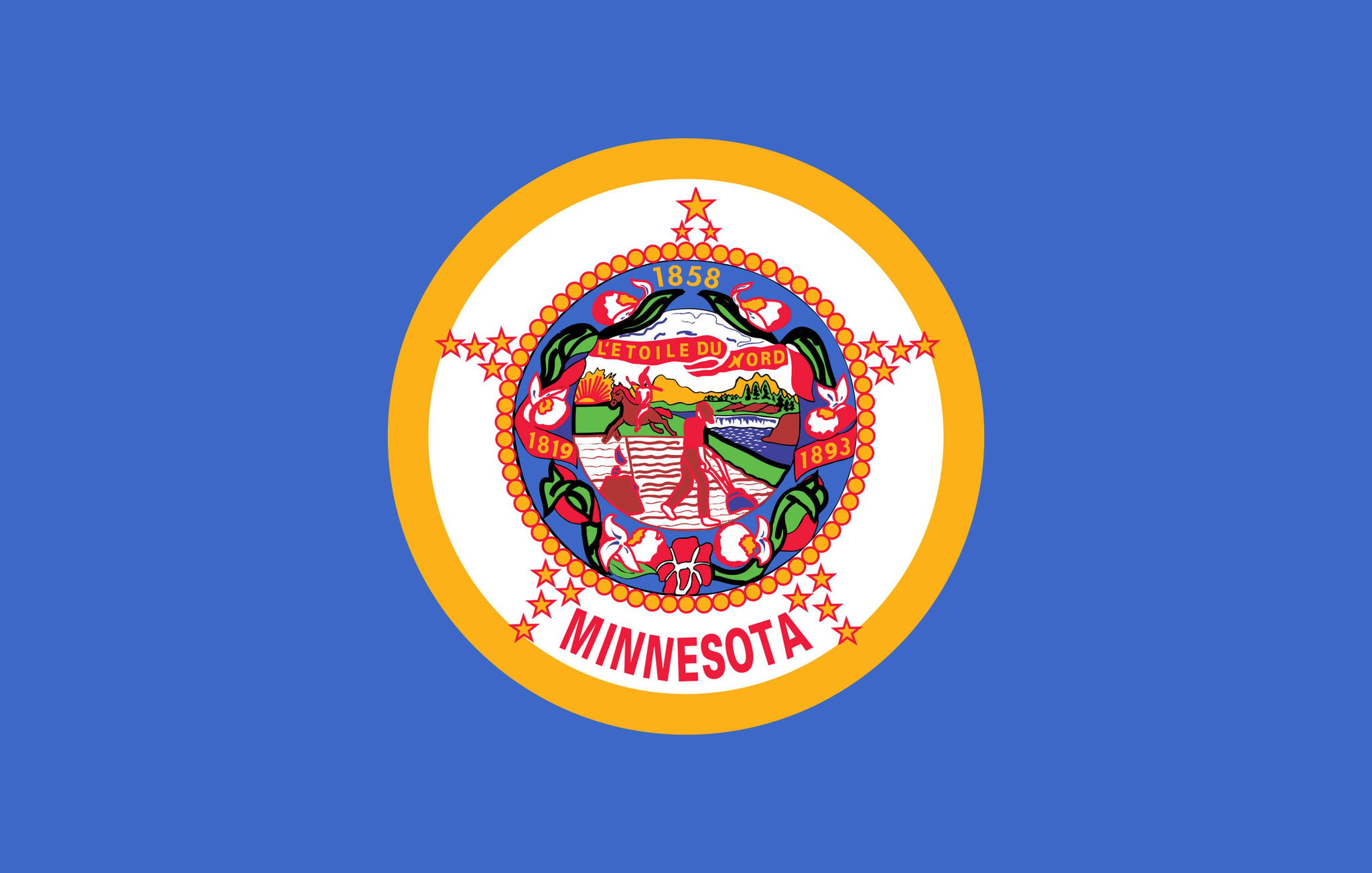 Flag of Minnesota image and meaning Minnesota flag country flags