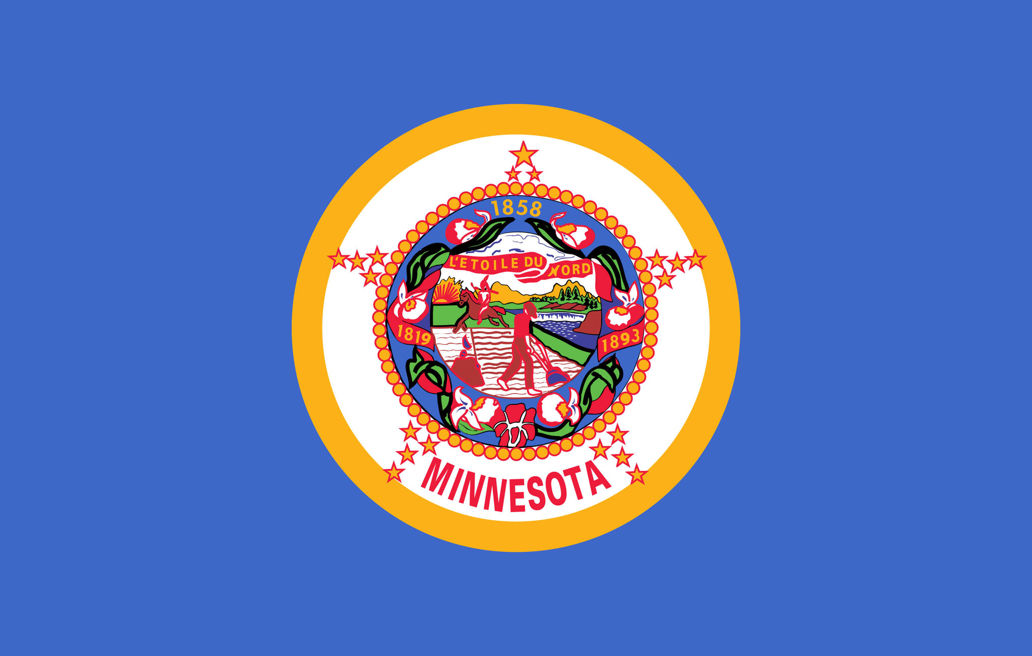 Flagge von Minnesota Bild und Bedeutung der Flagge von Minnesota