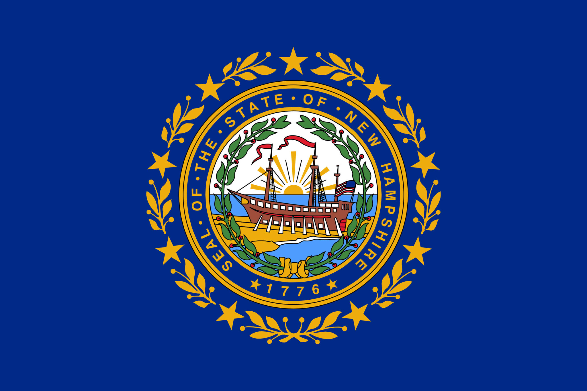 Drapeau du New Hampshire image et signification du drapeau country flags