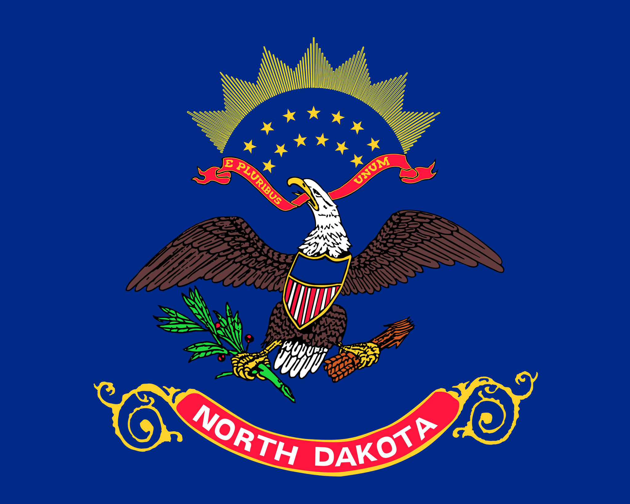 Drapeau du Dakota du Nord image et signification drapeau du Dakota du