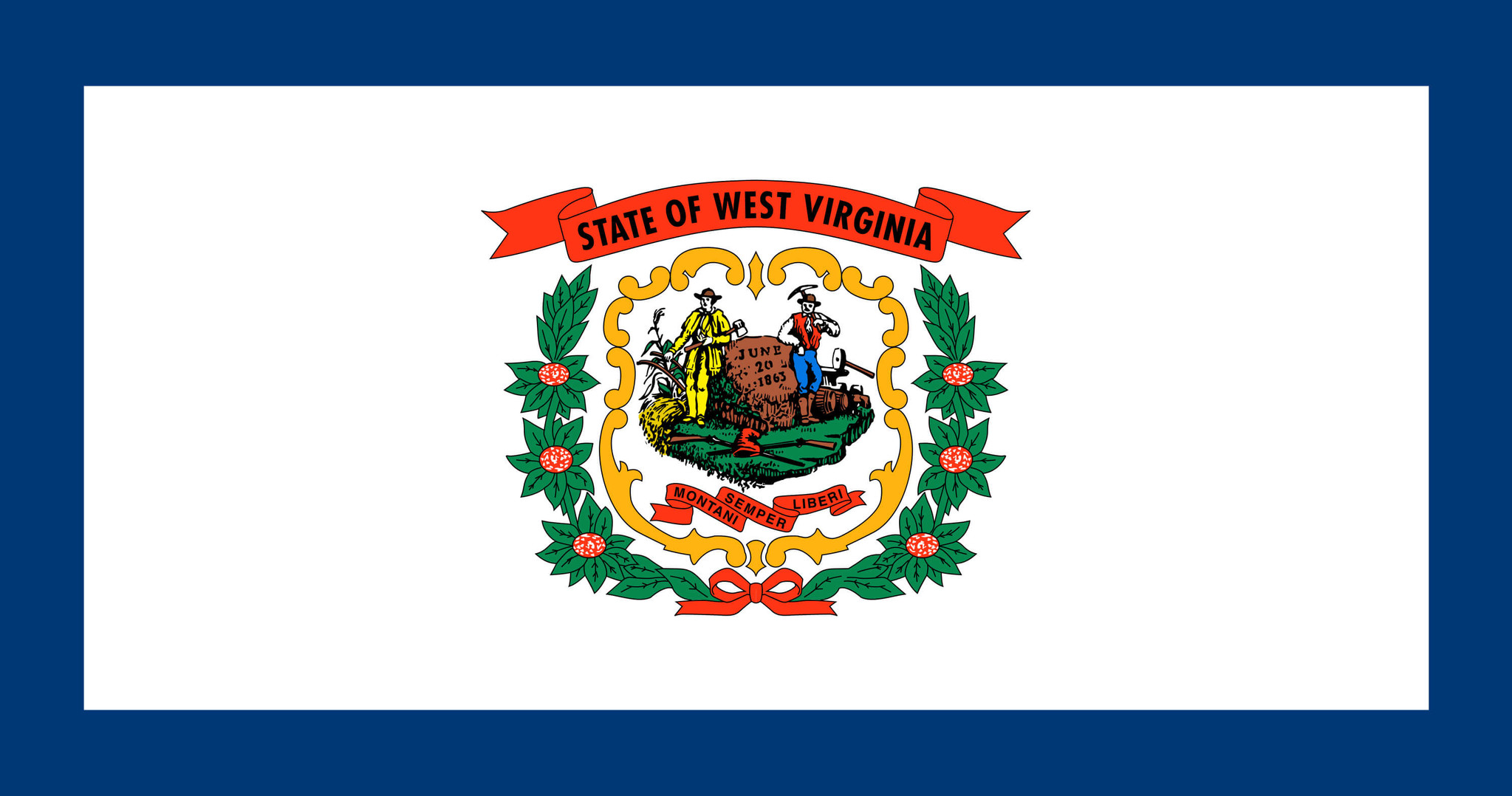 Flagge von West Virginia Bild und Bedeutung der Flagge von