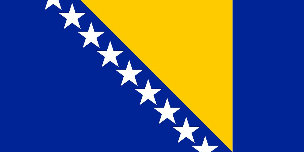 Drapeau de la BosnieHerzégovine, image et signification drapeau de BosnieHerzégovine country Drapeau de la BosnieHerzégovine, image et signification drapeau de BosnieHerzégovine country