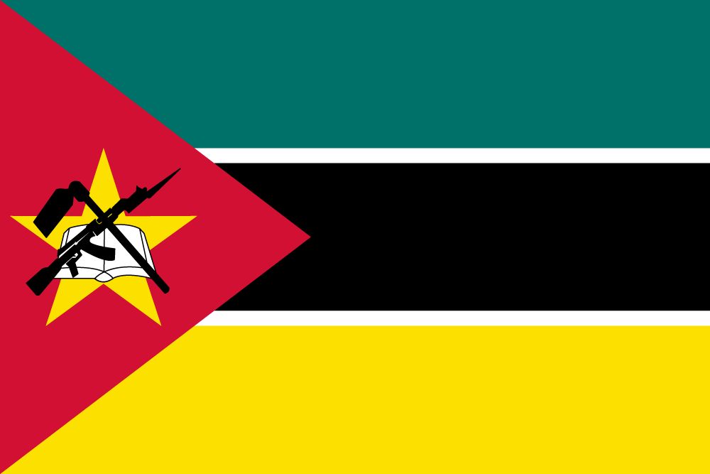 Mosambik Flagge Abbildung und Bedeutung Flagge von Mosambik country flags