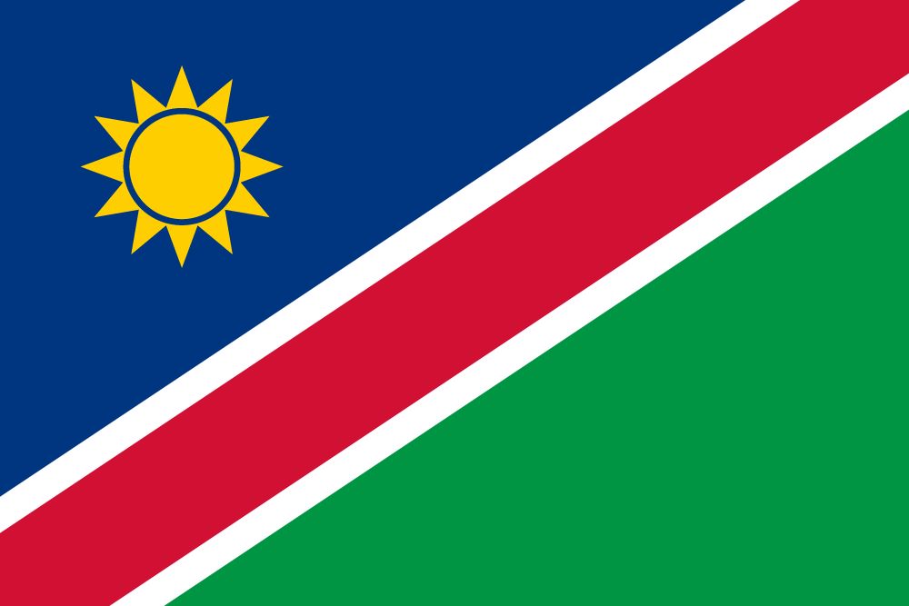 Namibia Flagge Abbildung und Bedeutung Flagge von Namibia country flags