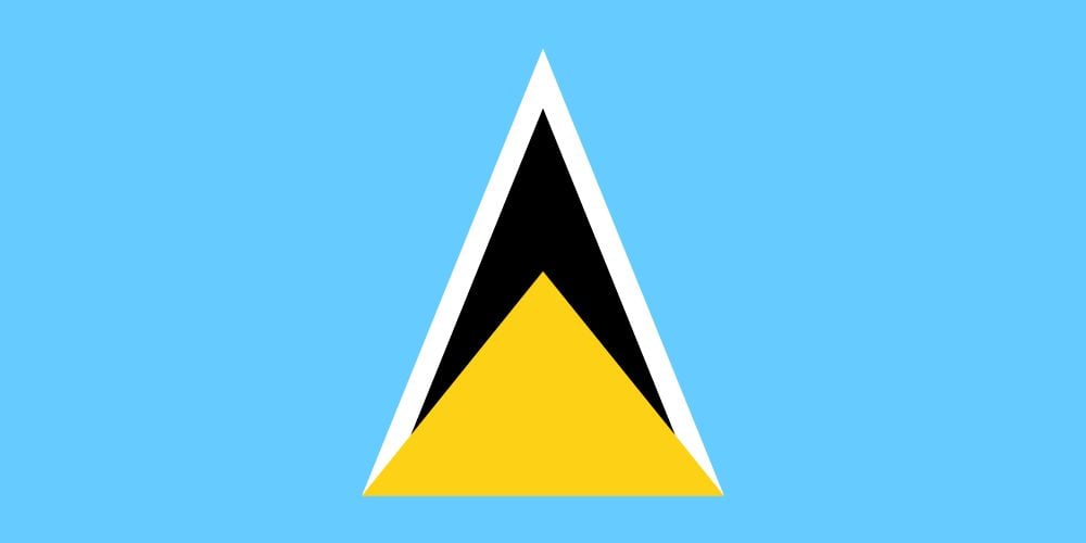 Flag of Saint Lucia image and meaning Saint Lucia flag - country flags