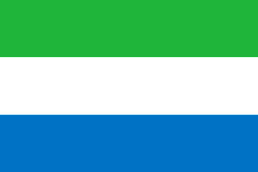 Flag of Sierra Leone image and meaning Sierra Leonean flag - country flags