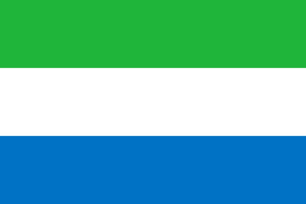 Sierra Leone Abbildung und Bedeutung Flagge von Sierra Leone country flags