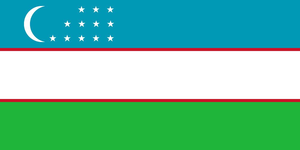 Drapeau Vert Et Blanc Avec Lune Drapeau de l'Ouzbékistan, image et signification drapeau de l