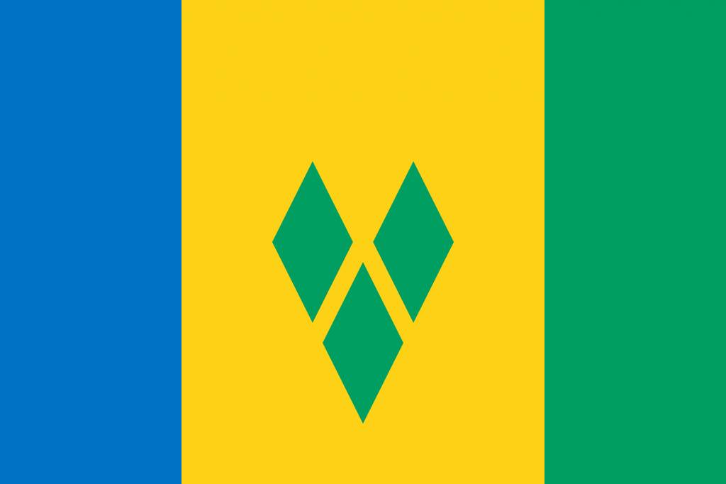 Saint Vincent and the Grenadines flag vector - country flags