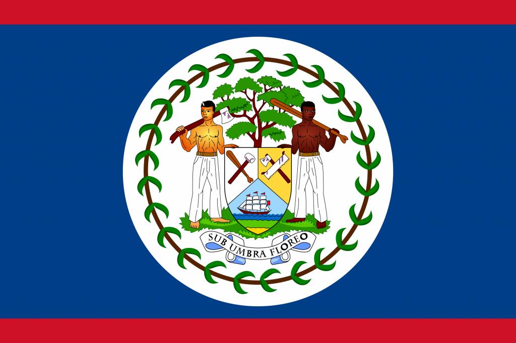 Belize flag coloring - country flags