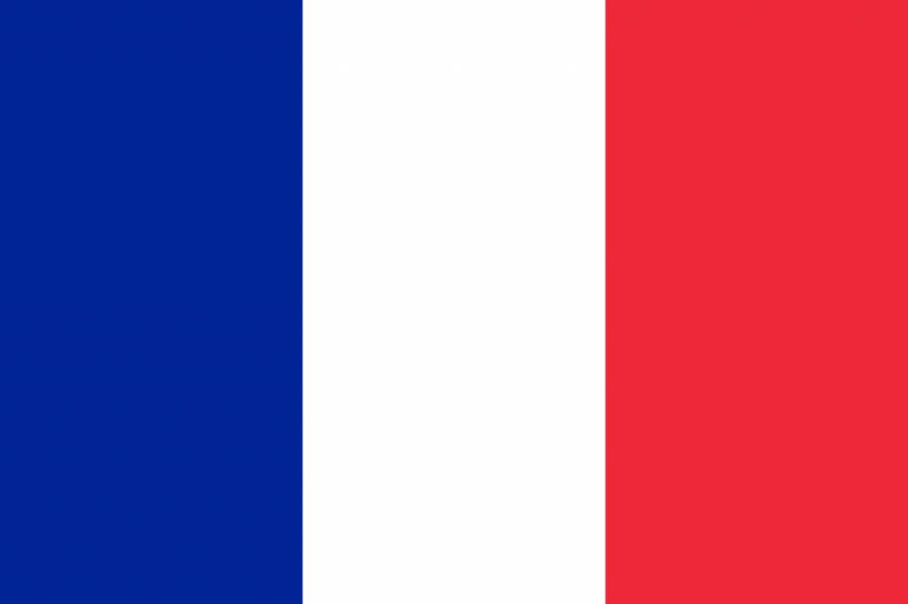 drapeau de la France à colorier - country flags