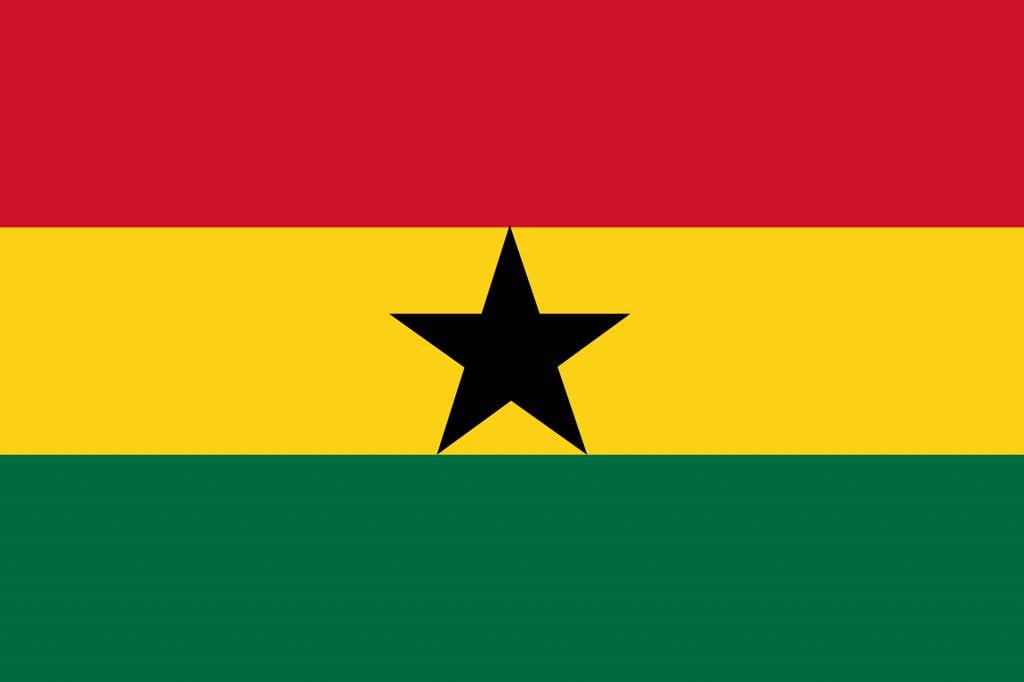 Ghana flag coloring - country flags