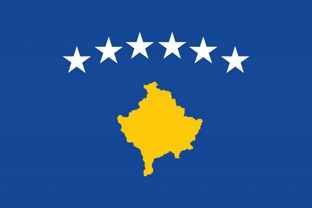 drapeau du Kosovo à colorier - country flags