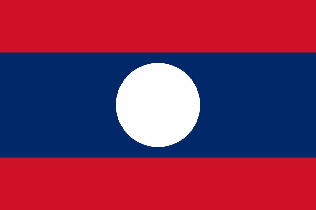 Laos vlag kleurplaat - country flags