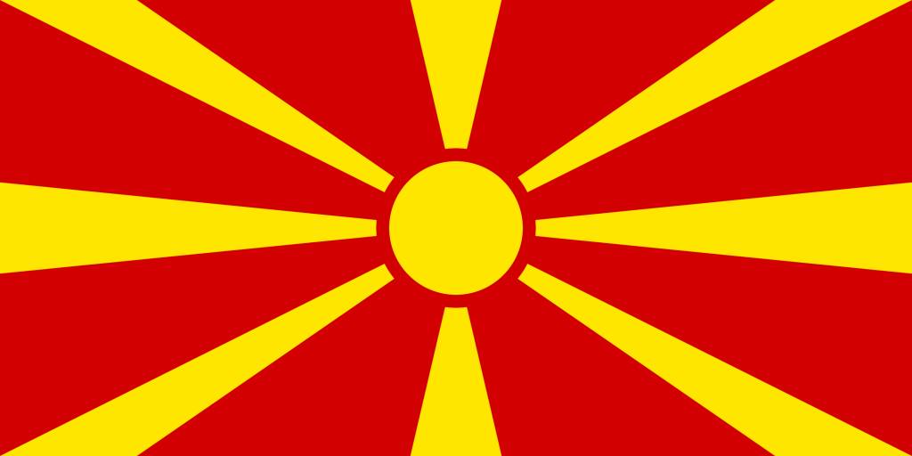 Macedonia flag coloring - country flags