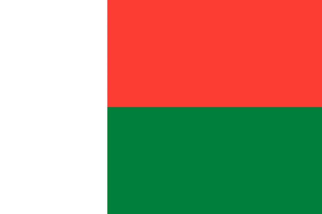 Madagascar Flag Coloring Country Flags