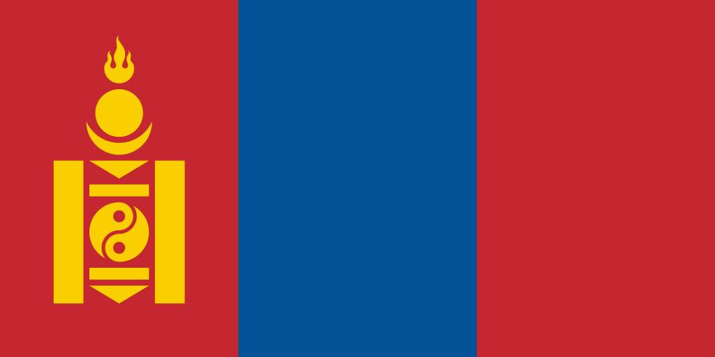 Mongolia flag coloring - country flags