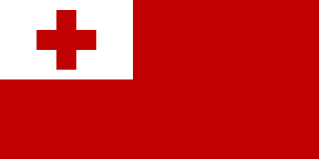 Tonga flag coloring country flags