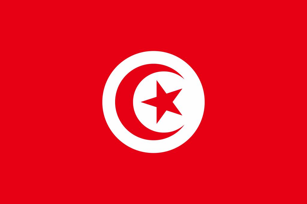 Tunisia flag coloring - country flags