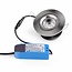 Set van 4 stuks Inbouw LEDspot Parijs, Warm wit licht, dimbaar, 8 Watt, kantelbaar, RVS