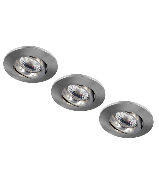 roman fort betrouwbaarheid Inbouw LEDspot Parijs, Warm wit licht, dimbaar, 8 Watt, kantelbaar, RVS -  123ledspots BV