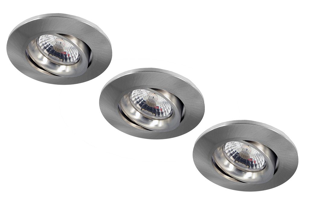 Set van 3 stuks Inbouw LEDspot Parijs, 8 Watt