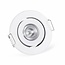 Set van 3 stuks dimbare mini inbouwLEDspot, warm wit, 1x3W Kantelbaar IP44 WITTE uitvoering