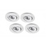 Set van 4 stuks dimbare mini inbouwLEDspot,  3 Watt, IP44