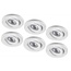 Set van 6 stuks dimbare mini inbouwLEDspot,  3 Watt, IP44