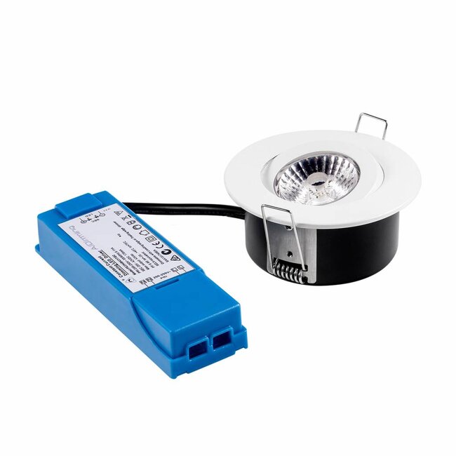 LED inbouwspot Gyro 8W, dimbaar en 360 graden richtbaar, IP44