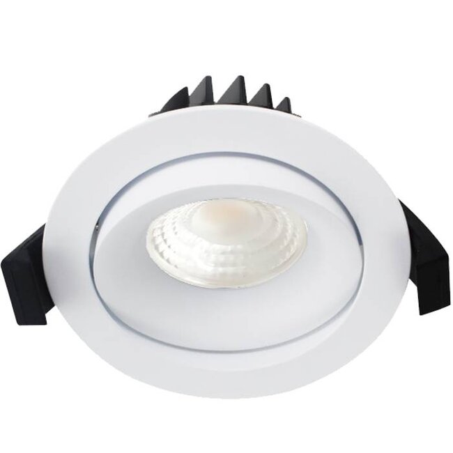 Set van 6 stuks inbouw Ledspot Kiel, 5 Watt, Warmwit, Dimbaar, 420 Lumen, kantelbaar, richtbaar. Witte uitvoering