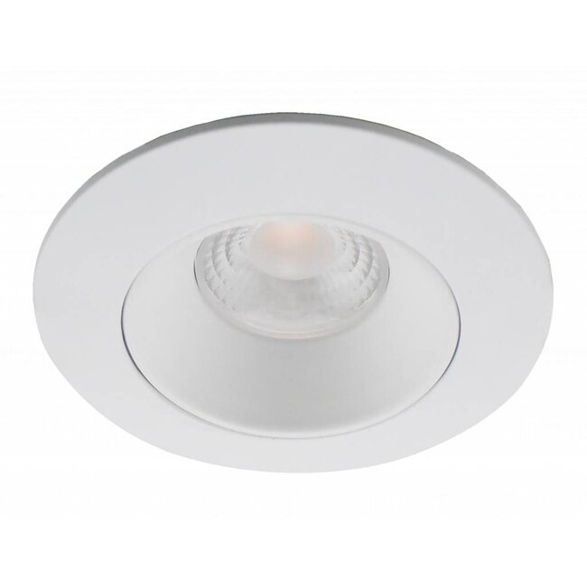 Inbouw Ledspot Kiel, 5 Watt, Warmwit, Dimbaar, 420 Lumen, kantelbaar, richtbaar. Witte uitvoering