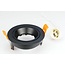 Philips 6 stuks Zwarte, LED inbouwspots met Philips 4,9W GU10 Spots, dimbaar (dim to warm), kantelbaar, warmwit licht.